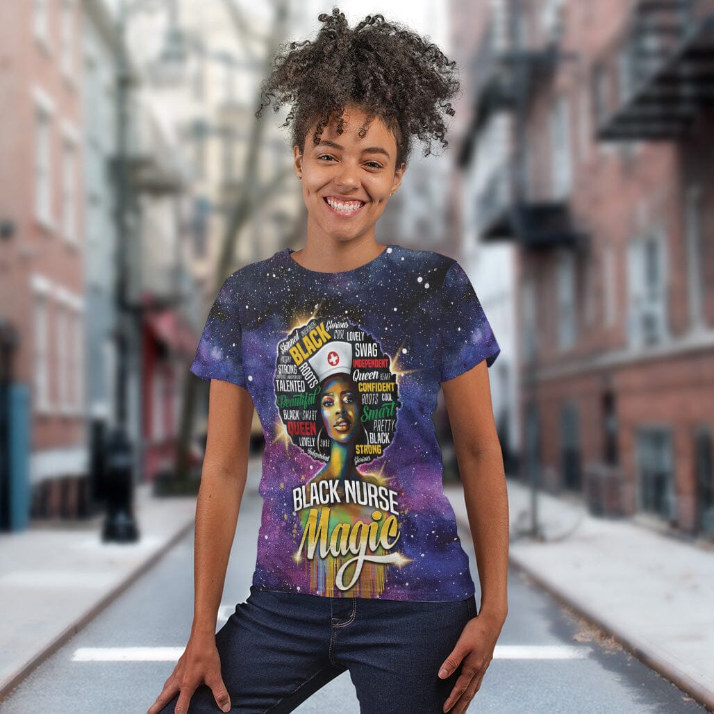 Black Nurse Magic T-shirt AOP Tee Tianci 
