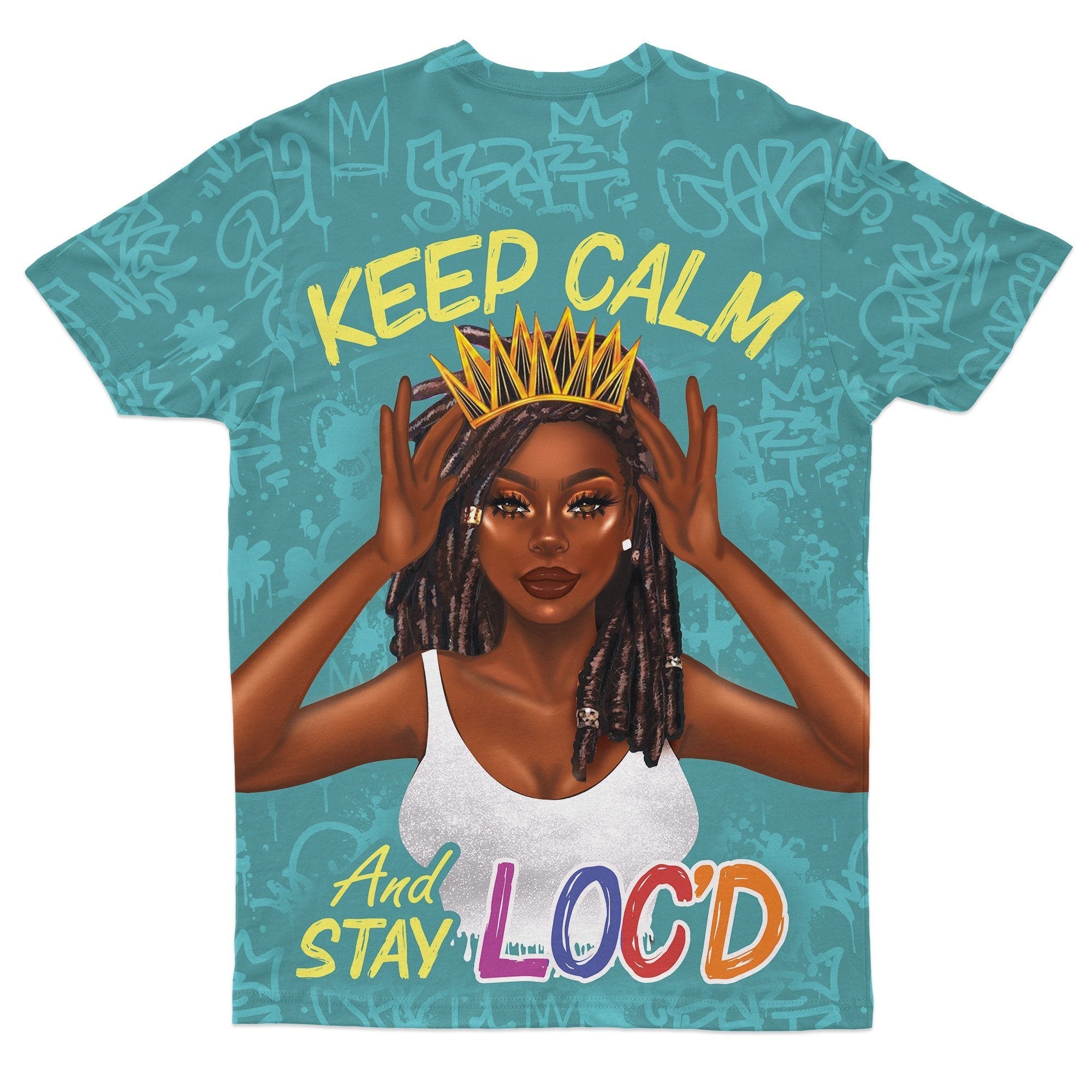 Keep Calm And Stay Loc'd T-shirt AOP Tee Tianci 
