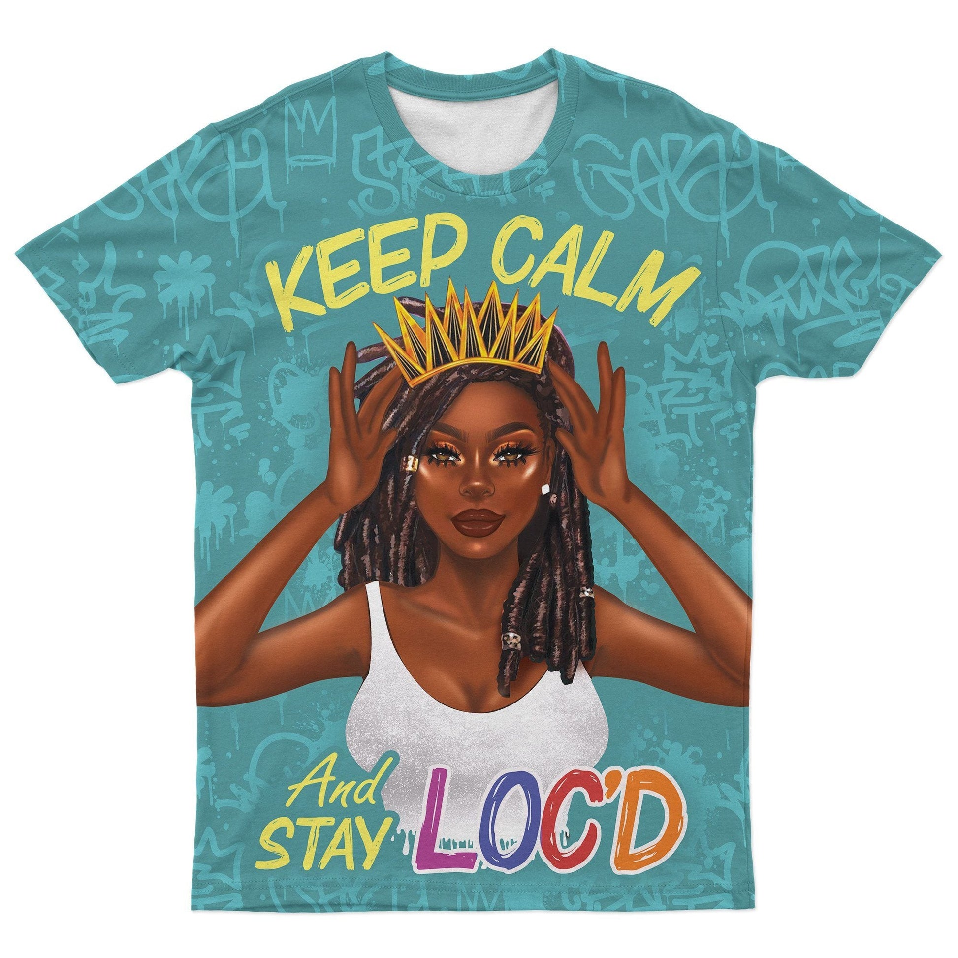 Keep Calm And Stay Loc'd T-shirt AOP Tee Tianci S 