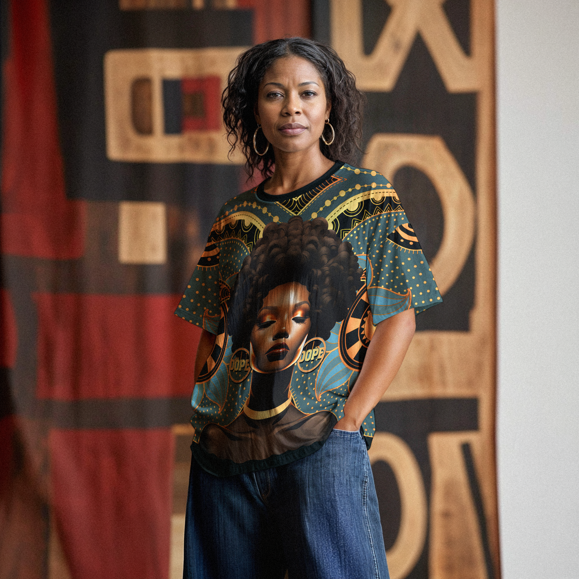 Powerful Woman in Patterns T-shirt