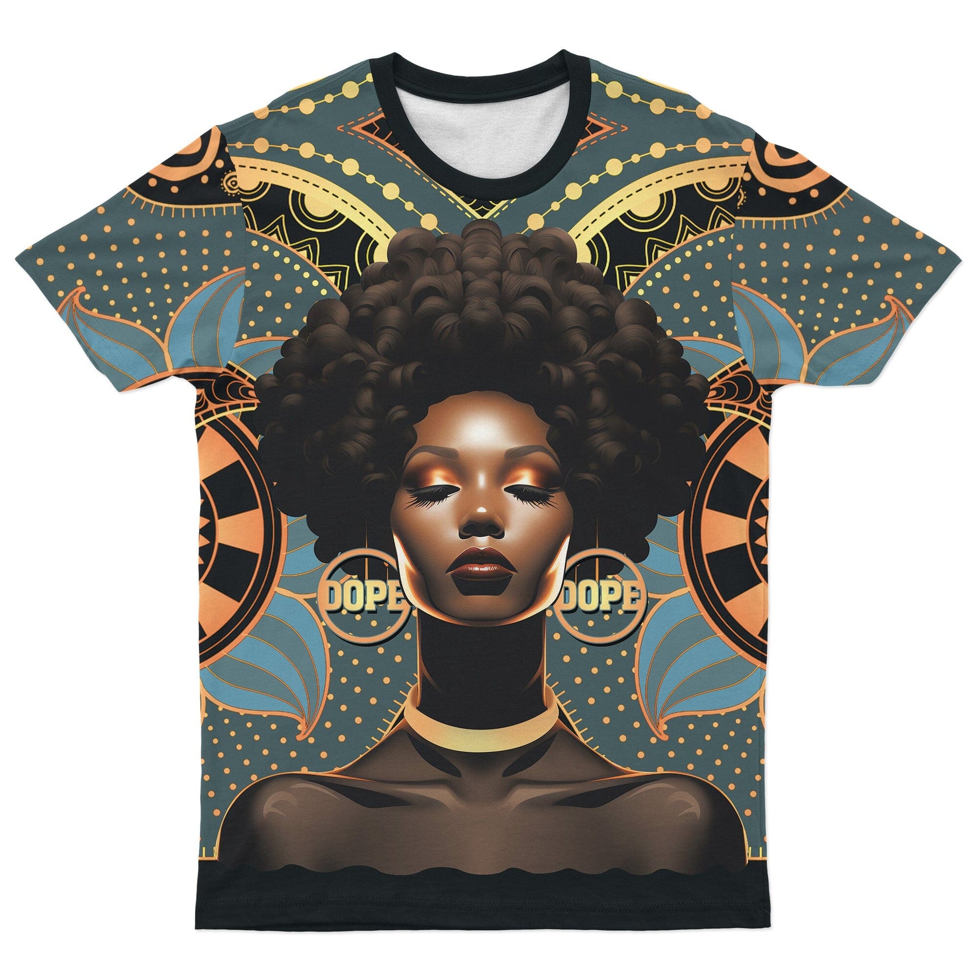 Powerful Woman in Patterns T-shirt AOP Tee Tianci 